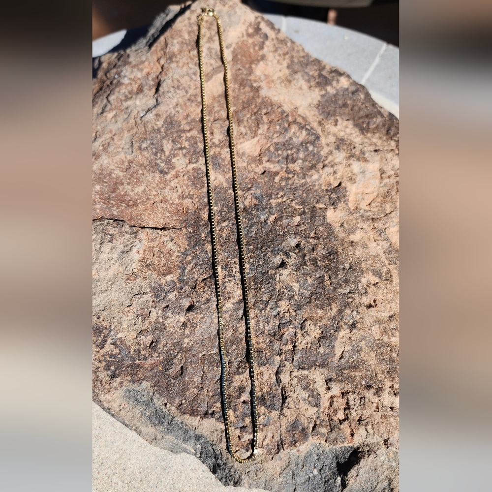 14k Solid Yellow Gold Box Chain - image 7